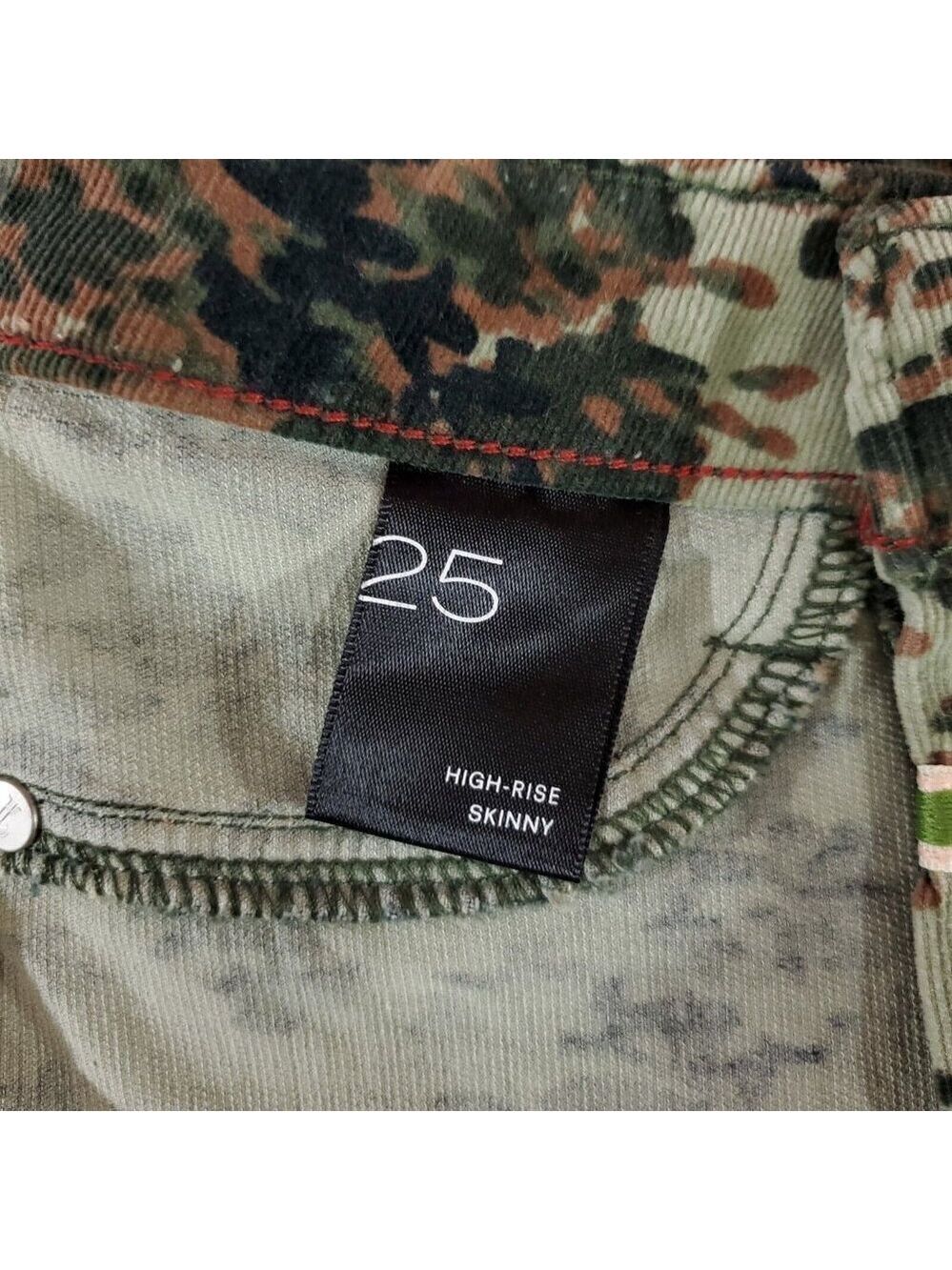 *FLAW* NWT Anthropologie Pilcro Size 25 High Rise Skinny Moss Corduroy Pants - Picture 9 of 12